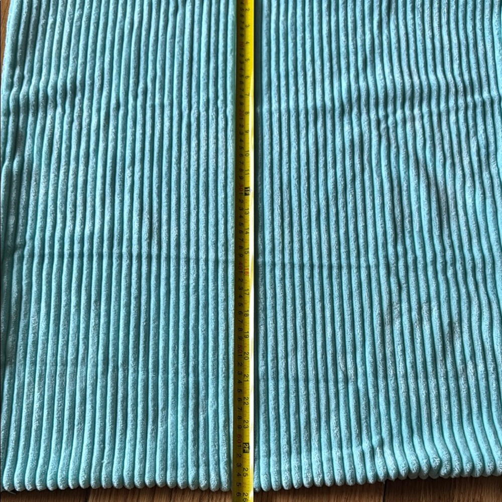 26 X 26” Channeled Velvet Soft Blue Pillow Cover